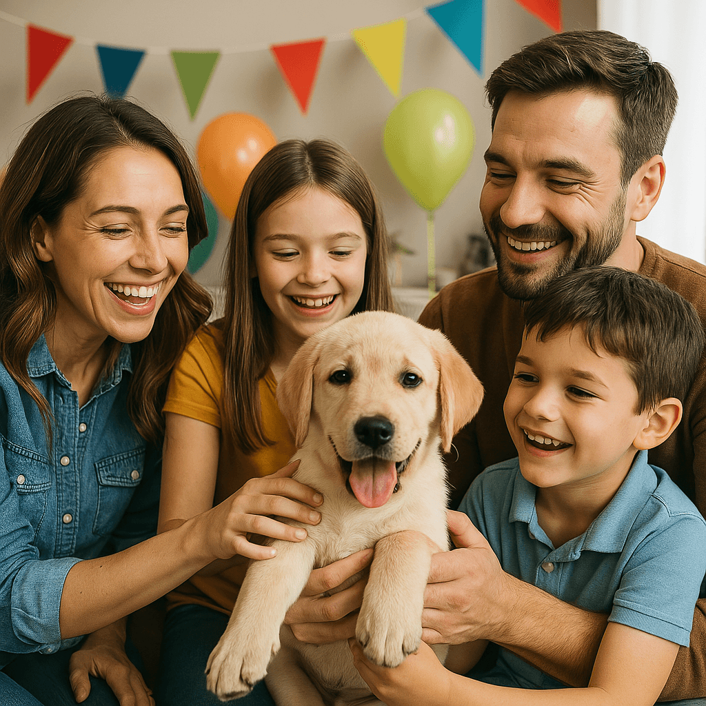 Family with baby