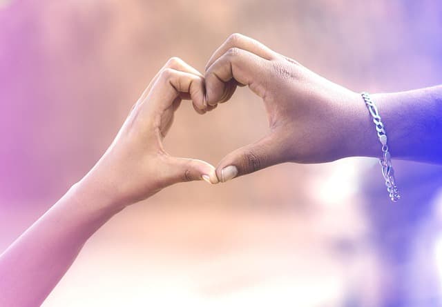 Hands forming a heart
