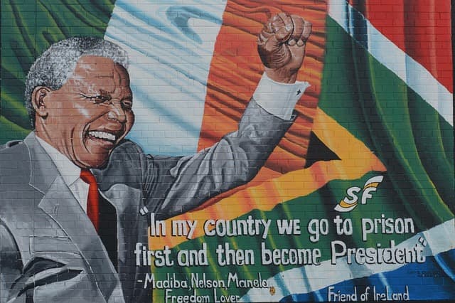 Portrait of Nelson Mandela smiling