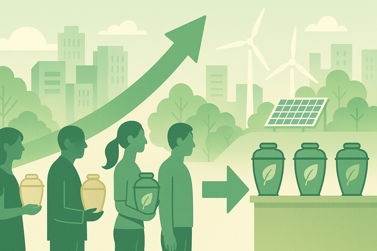 People awaiting cremation services